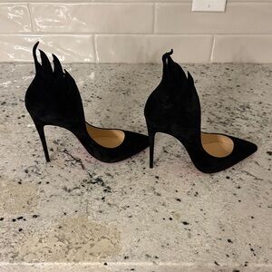 Christian Louboutin Black Flame Stiletto Heels